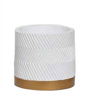 Pot Groovy White Matte D15